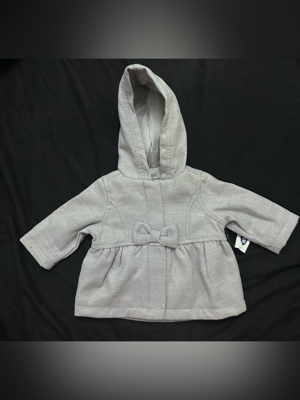 NWT Old Navy Baby Girl Hooded Coat Bow Detail 0-3M